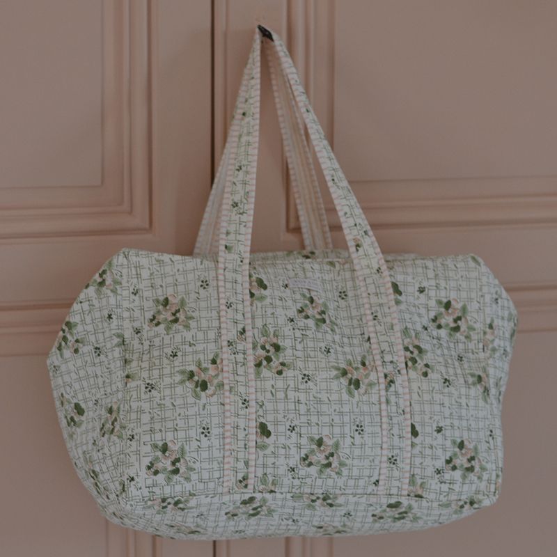 Sac De Voyage Nude Et Vert Mousse Inspirations By La Girafe Yello