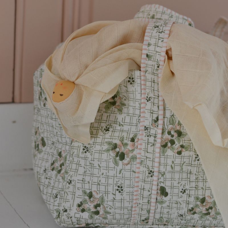 Sac De Voyage Nude Et Vert Mousse Inspirations By La Girafe Yello