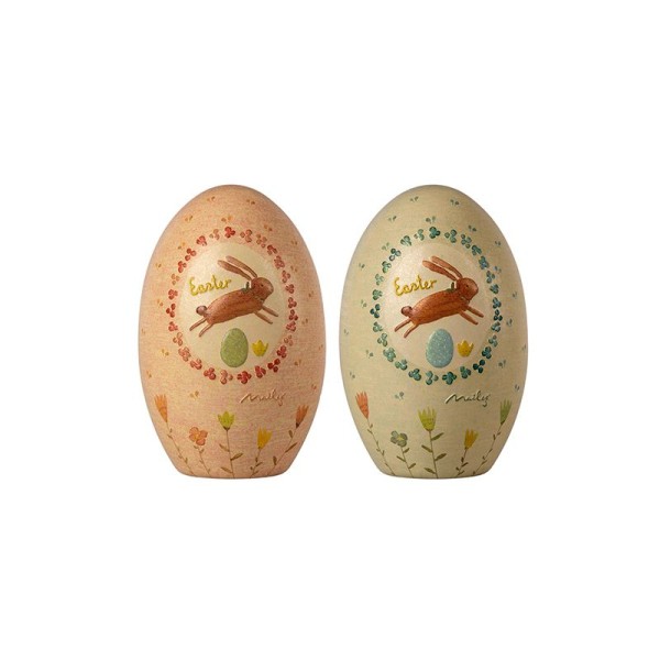 2 Easter eggs metal Maileg