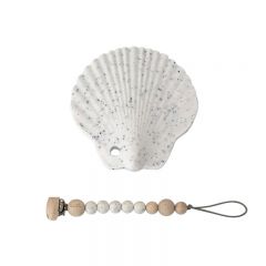 Set pacifier and shell white Leo et Lea