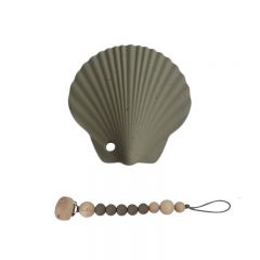 Set pacifier and shell dusty sage Leo et Lea