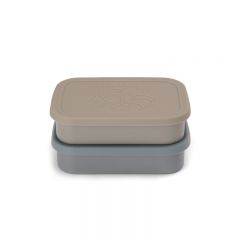 Lunchbox en acier et silicone blue