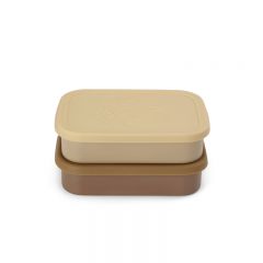 Lunchbox en acier et silicone vanilla yellow