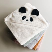 Albert hooded junior towel panda creme Liewood