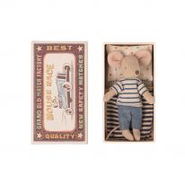 Big brother mouse in matchbox Maileg