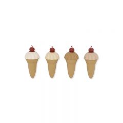 4 pack silicone ice cream moulds Konges Slojd
