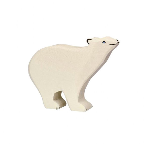 Figurine en bois ours polaire