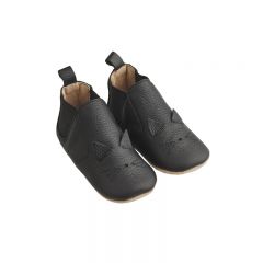 Edith leather slippers cat black Liewood