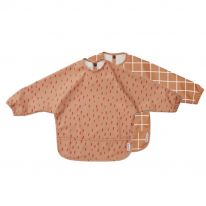 2 pack merle cape bib check/graphic stroke tuscany rose Liewood