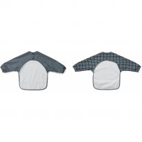 2 pack merle cape bib check/graphic stroke whale blue mix Liewood