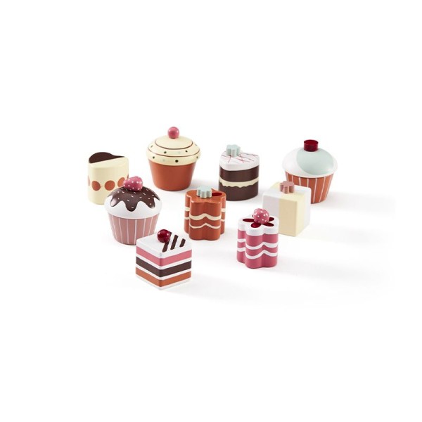 Lot de 9 patisseries cupcakes bistro Kid's Concept