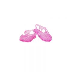 Sandales de plage sun pour poupées rose pailleté Minikane