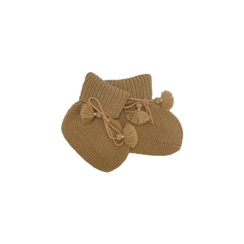 Hazelnut booties and pouch Gentil Coquelicot