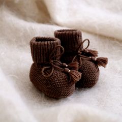Chocolate booties and pouch  Gentil Coquelicot