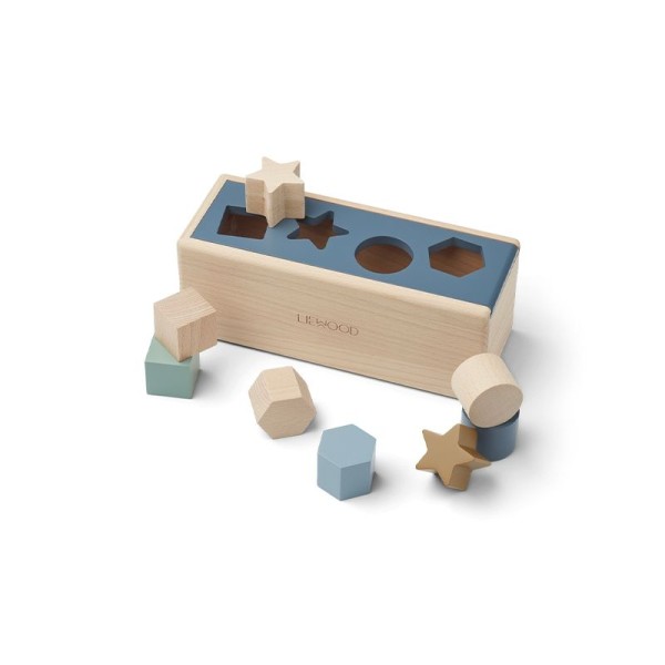 Midas puzzle box geometric whale blue mix Liewood