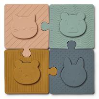 Puzzle bodil en silicone animaux multi mix Liewood