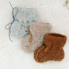 Baby alpaca baby slippers brown Petit Kolibri