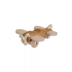 Avion en bois à roulettes marron almond