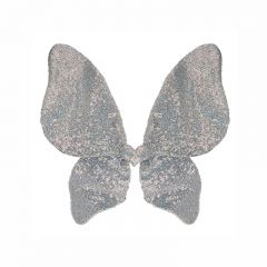 Sparkle sequin wings silver