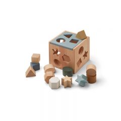 Mark puzzle cube geometric blue fog Liewood