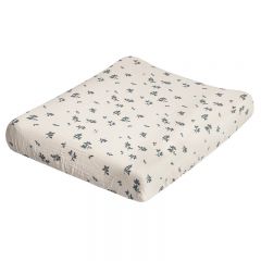 Blueberry muslin changing mat cover Garbo and Friends