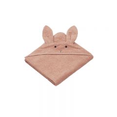 Augusta hooded junior towel rabbit dusty coral Liewood