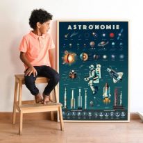 Poster astronomie 40 stickers Poppik