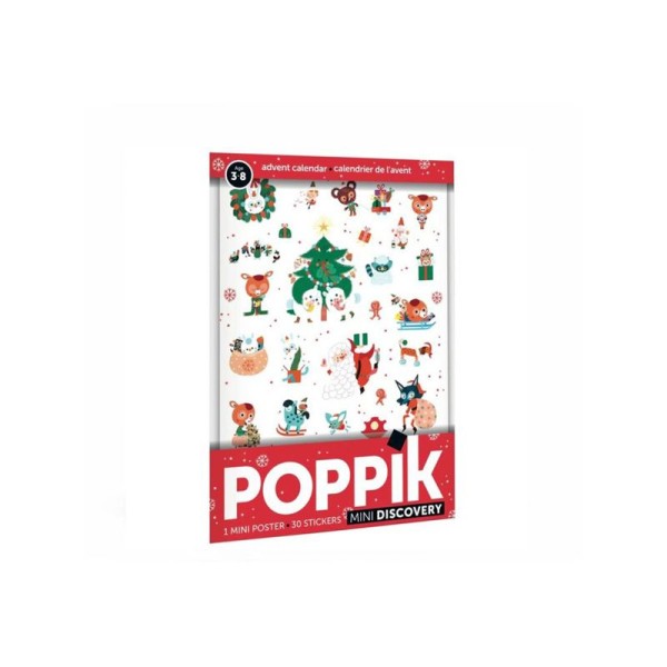 Poster Noël 30 stickers Poppik
