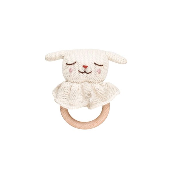 Lamb teething ring Main Sauvage