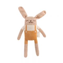 Bunny soft toy mustard overalls Main Sauvage