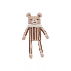 Teddy soft toy nut striped jumpsuit Main Sauvage