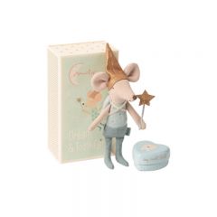 Tooth fairy big brother mouse w metal box blue Maileg