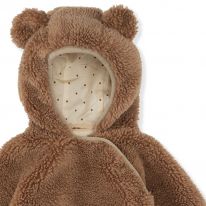 Grizz teddy onesie dark brown