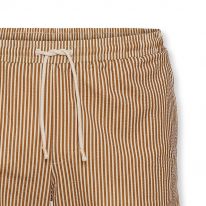 Asnou dad swimshorts printed stripe bronze brown Konges Slojd