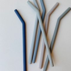 6 pack straws beach blue Konges Slojd