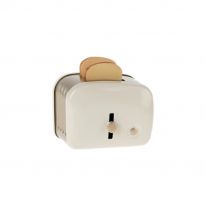 Miniature toaster and bread off-white Maileg