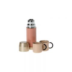 Thermos and cups soft coral