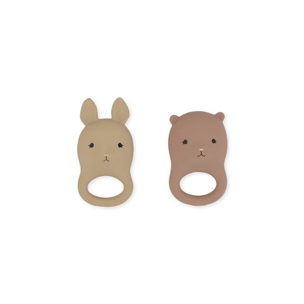 2 pack tethers rabbit bear Konges Slojd