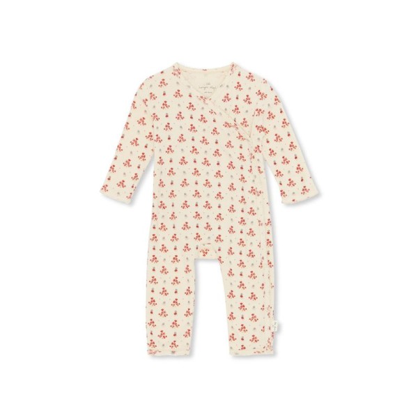 Classic newborn onesie vintage floral red