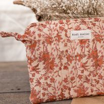Flat pouch iPad Isha cherry cerise Bindi Atelier