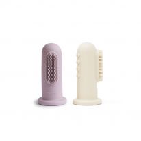 Finger toothbrush soft lilac ivory Mushie
