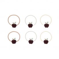 Set of 6 apple rubber bands Mimi and Lula