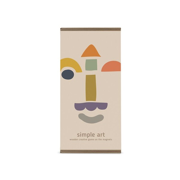 Wooden creative game in the magnets simple art Babai