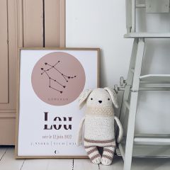 Birth sign poster with astrological sign Charlotteeandco