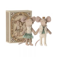 Baby royal mice twins in box Maileg