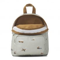 Allan backpack vehicles dove blue mix Liewood