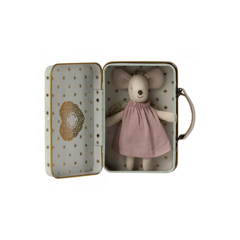 Angel mouse in suitcase Maileg
