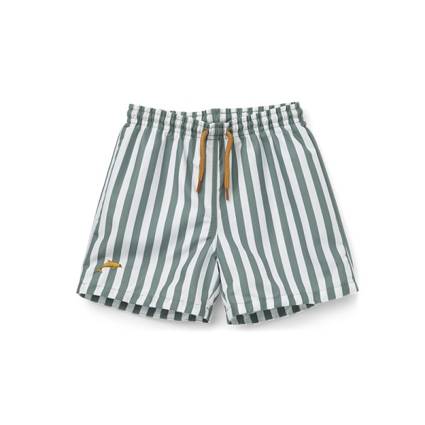 Duke striped board shorts peppermint crips white Liewood