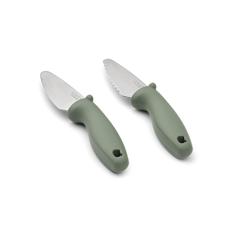 Perry cutting knife set faune green Liewood