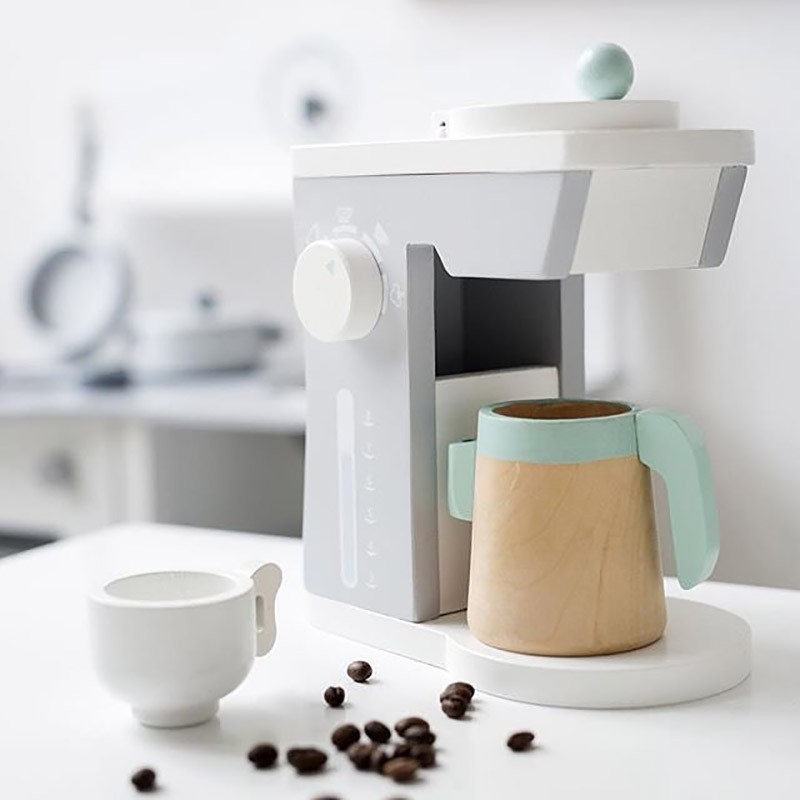 wooden toy coffee maker